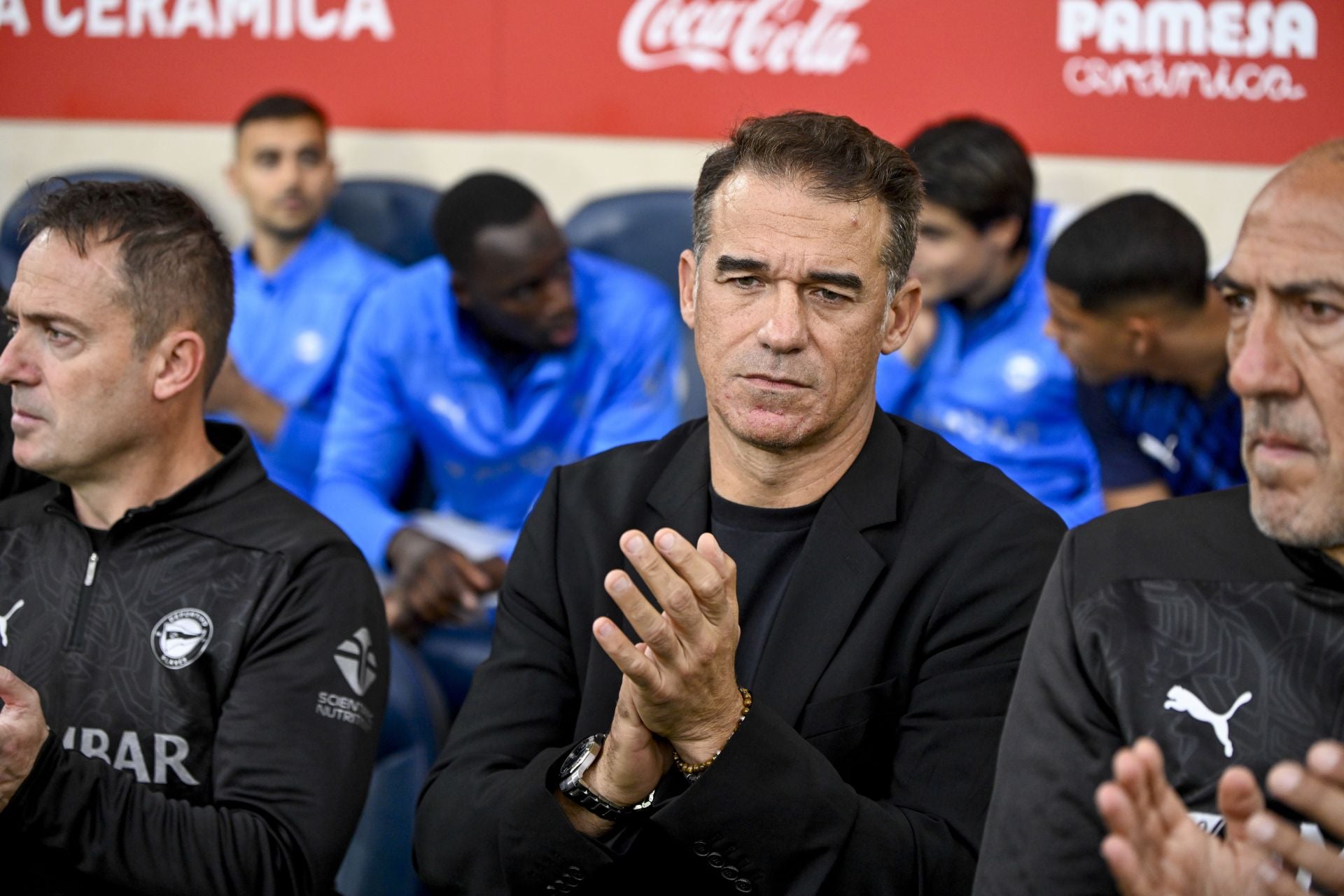 Luis García, durante el duelo ante el Villarreal.