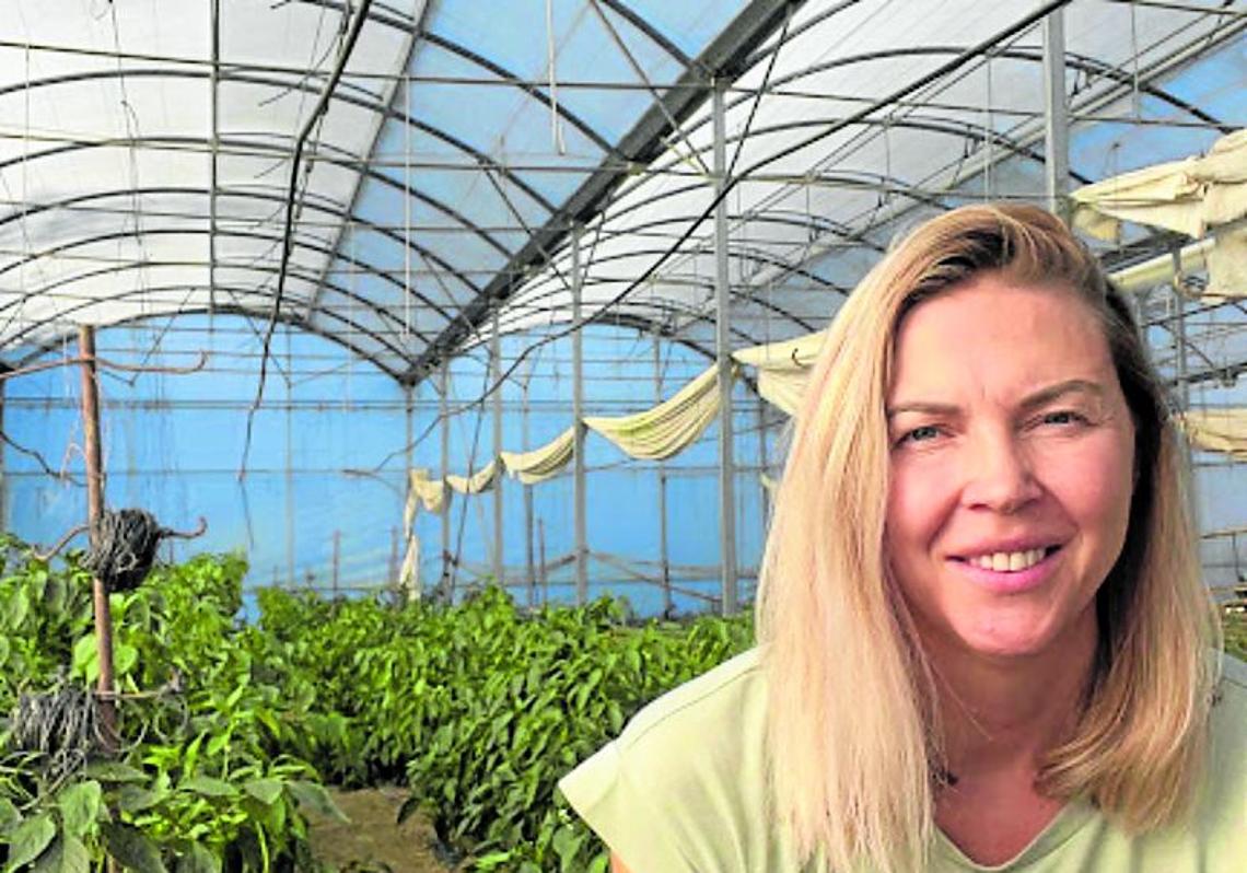 Yulia Razumova, en su explotación 'Luramak' de Gamiz