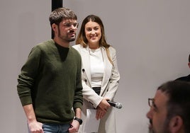 Alba García y Lander Martínez, en un acto de Sumar.