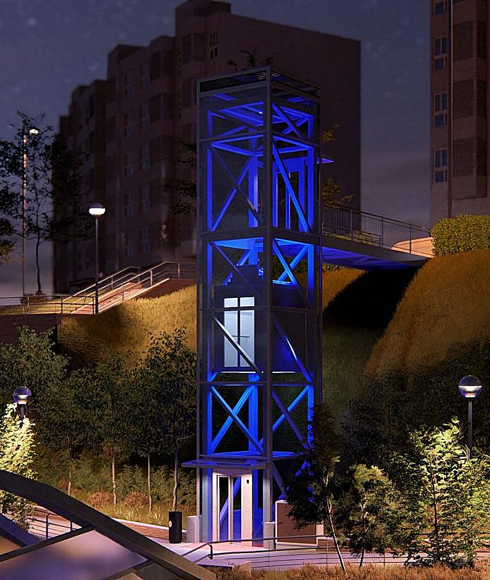 Imagen secundaria 2 - Cinco ascensores para Masustegi, el barrio menos accesible de Bilbao