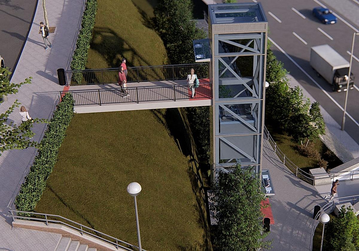 Imagen principal - Cinco ascensores para Masustegi, el barrio menos accesible de Bilbao