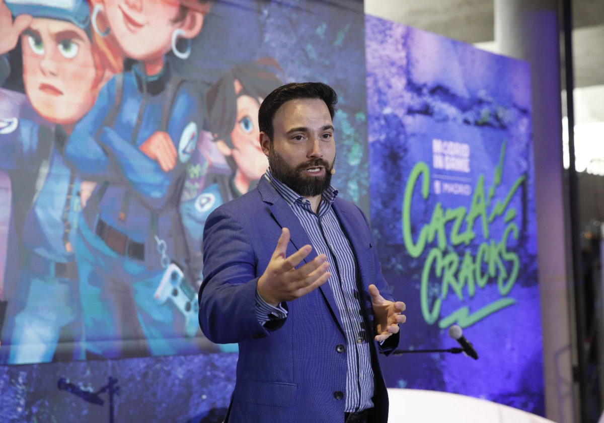 Ángel Niño durante el evento 'Cazacracks' de Madrid in Game el pasado mes de octubre