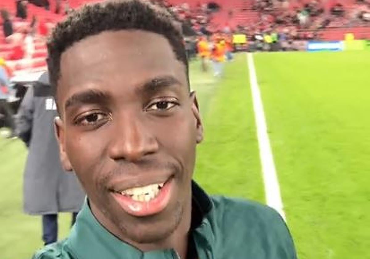 Enorme alegría de Adama tras su gran partido