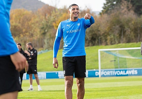 Carlos Benavídez, en el entrenamiento de este domingo.