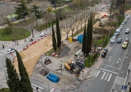 Obras para crear un corredor verde en la calle Los Herrán.