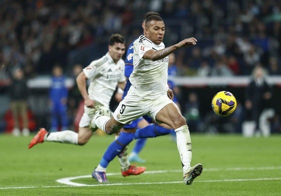 Mbappé viene de marcar al Getafe, contra el que falló varias ocasiones claras.