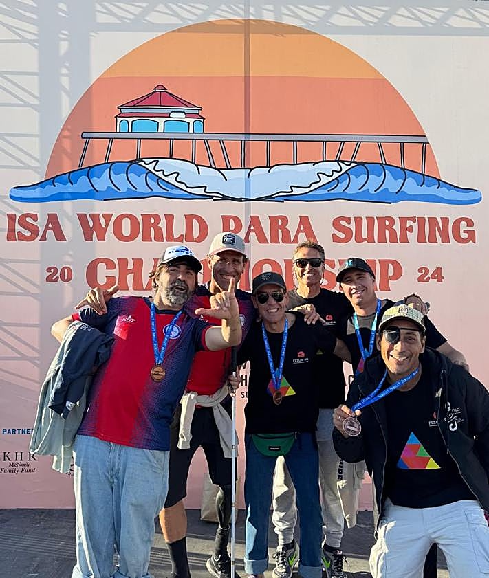 Imagen secundaria 2 - El vizcaíno Ibon Oregi, quinto en el Mundial de surf adaptado