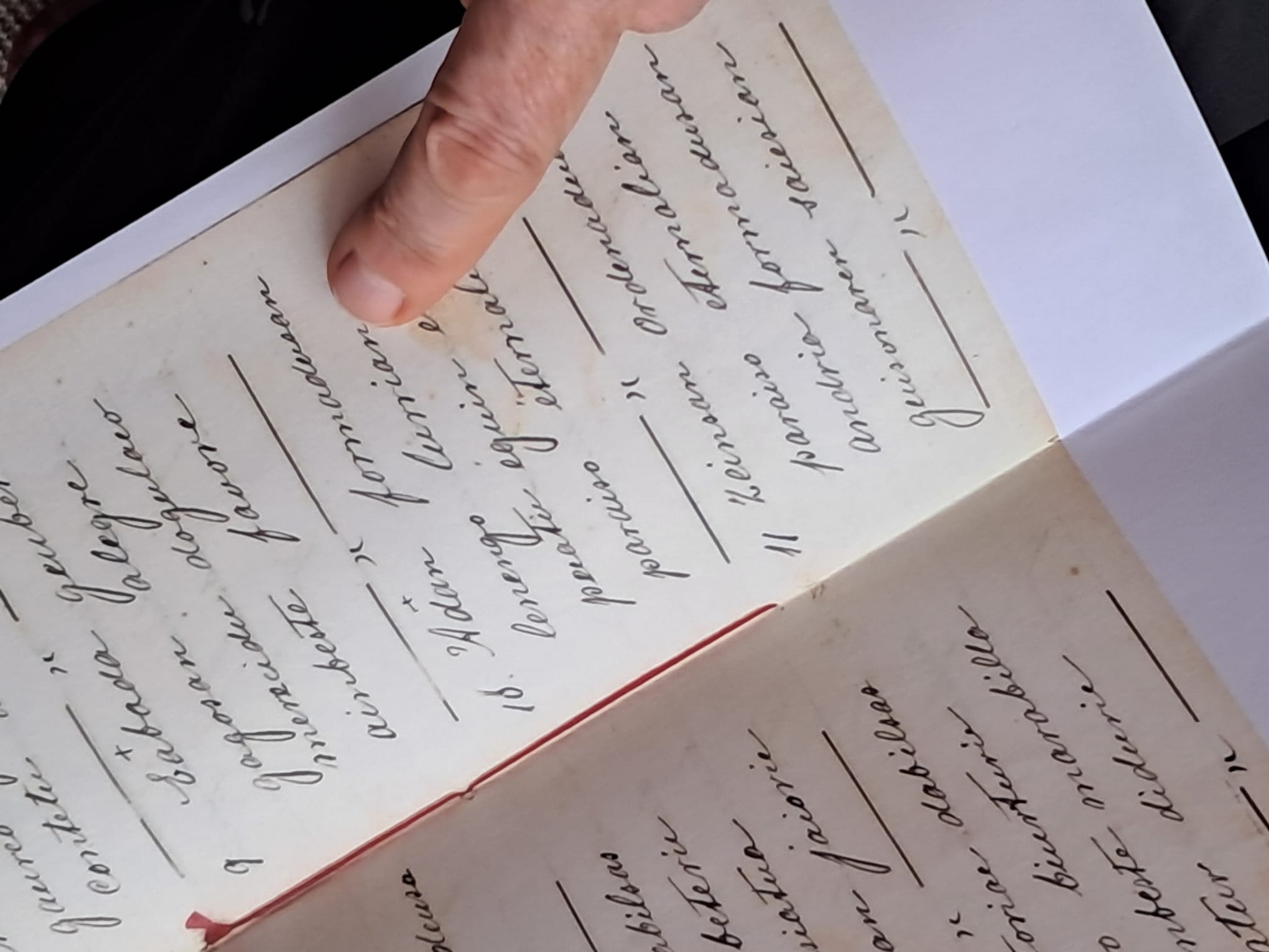 Manuscrito de coplas escritas por el marino arteagatarra José Manuel Ozamiz, en el año 1891.