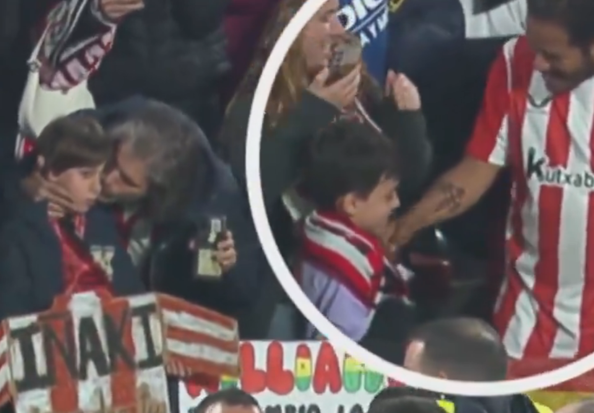 El bonito gesto de Iñaki Williams con un niño aficionado del Athletic: «Vamos a hacer felices a este niño y a su aita»