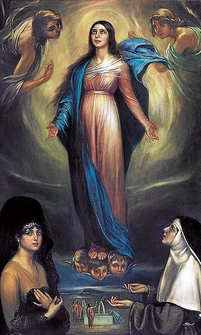 Imagen - En 'La Virgen de los Faroles' (1928) Julio Romero de Torres pintó a una modelo mexicana y utilizó elementos simbólicos de Córdoba.