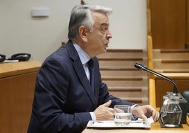 Javier de Andrés, líder de los populares vascos, en el Parlamento.