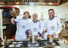 Eneko Sagredo, Jesús Fernández Merino 'Txutxi' y Patxi González de San Pedro.