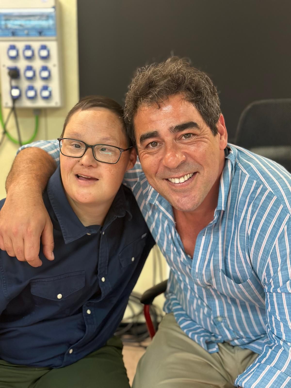 Gorka Zufiaurre con Pablo Chiapella, el pasado julio.