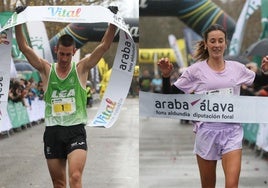 Urko Herrán y Jone Zabaleta se imponen en la Media Maratón de Vitoria