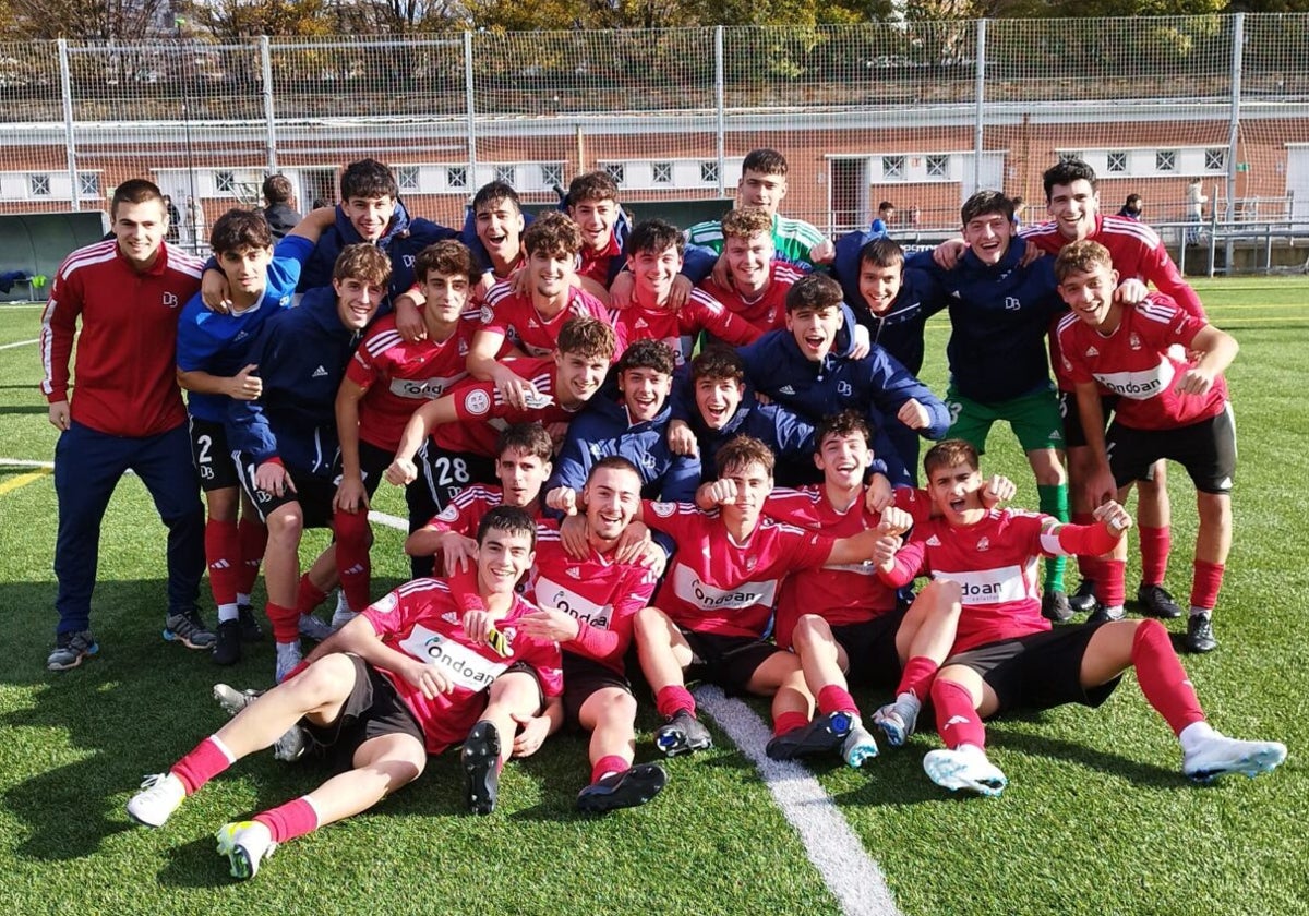 El Danok Bat celebrando su clasificación para la Copa del Rey Juvenil.