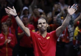 Nadal jugó su último partido en Málaga en la Copa David.