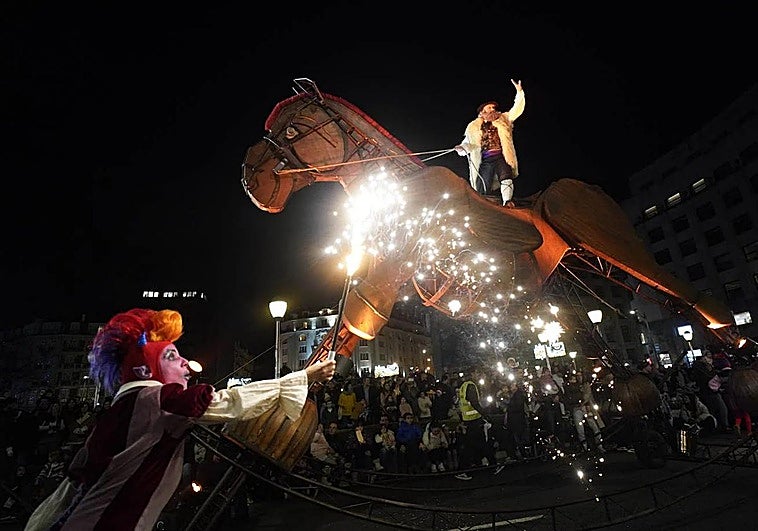 Desfile de Olentzero el año pasado en Bilbao.