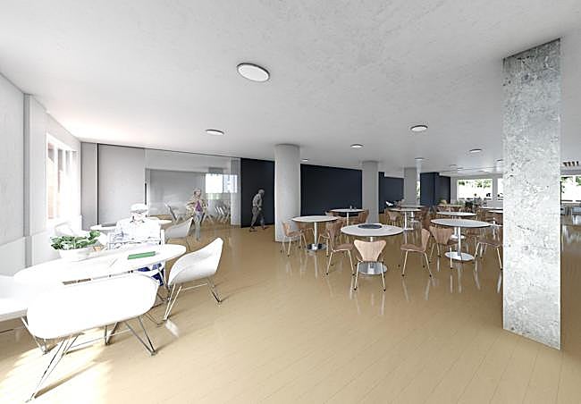 Otra imagen con el nuevo aspecto del centro.