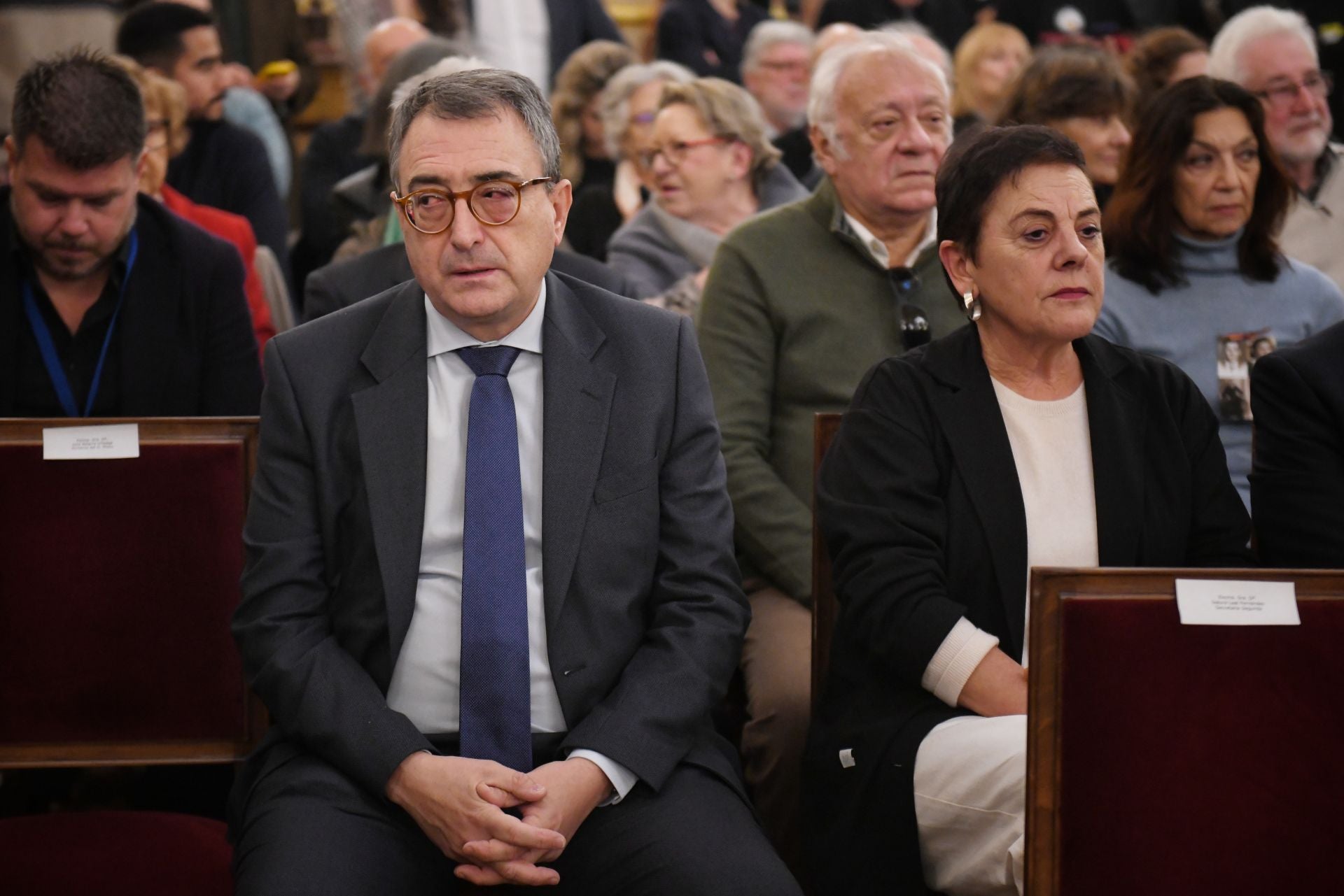 Aitor Esteban y Mertxe Aizpurua, en el reciente homenaje a las víctimas del Franquismo en el Congreso.