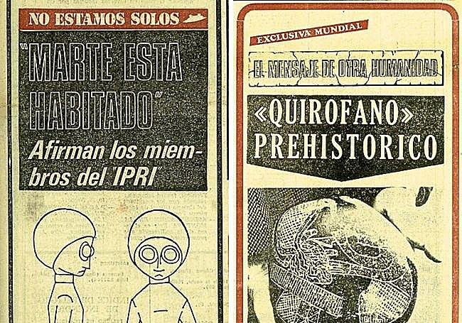 'La Gaceta del Norte' contó en primera página en 1974 que Marte estaba habitado por humanoides y que hubo humanos que en tiempos de los dinosaurios hacían operaciones de corazón.