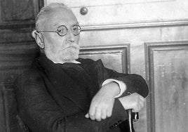 Retrato de Miguel de Unamuno tomado en Hendaya.