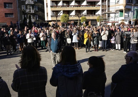 Imagen de la concentración de este domingo en Arrigorriaga.