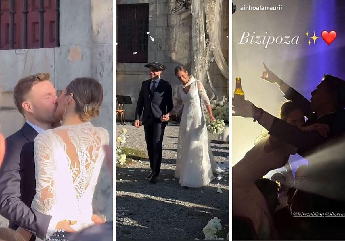 La gran boda de Asier Illarramendi y Leire Zubieta en Bizkaia: una ceremonia en un lujoso palacio y concierto de Gatibu