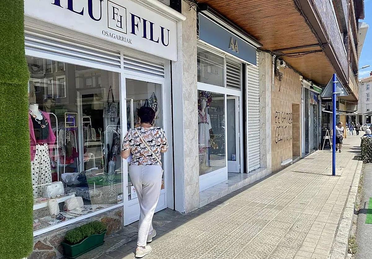 Calle comercial en el centro de Sopela.