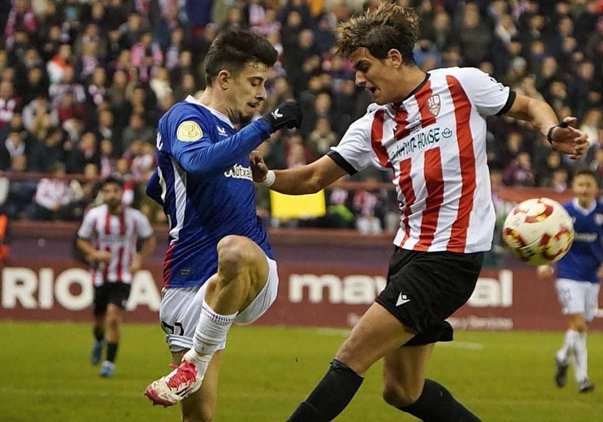 Nico Serrano, el sábado en Copa ante el UD Logroñés.