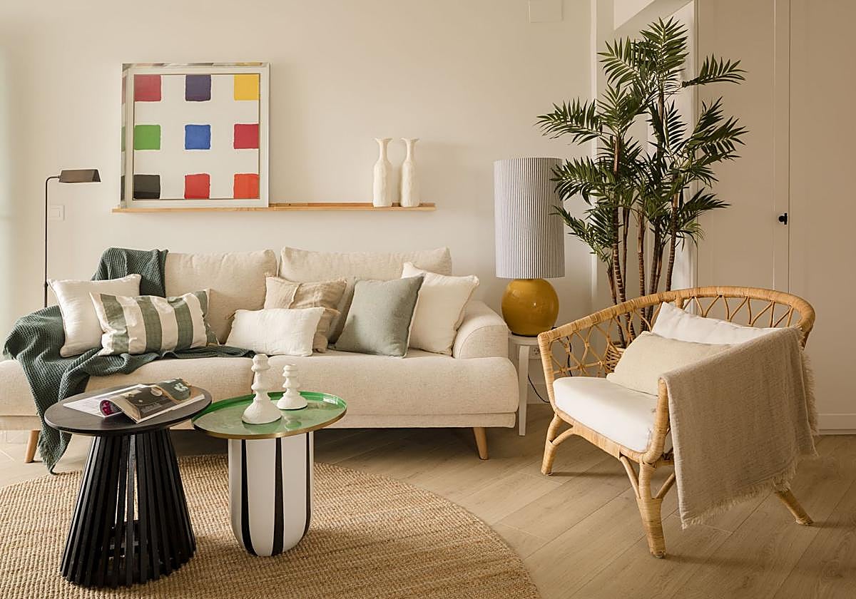 El piso con estilo de 75 metros y vistas a Urdaibai de una familia en Mundaka.