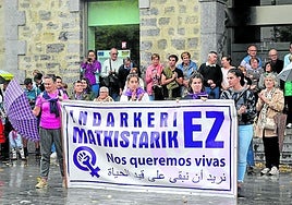 Una concentración anterior contra agresiones machistas en Amurrio.