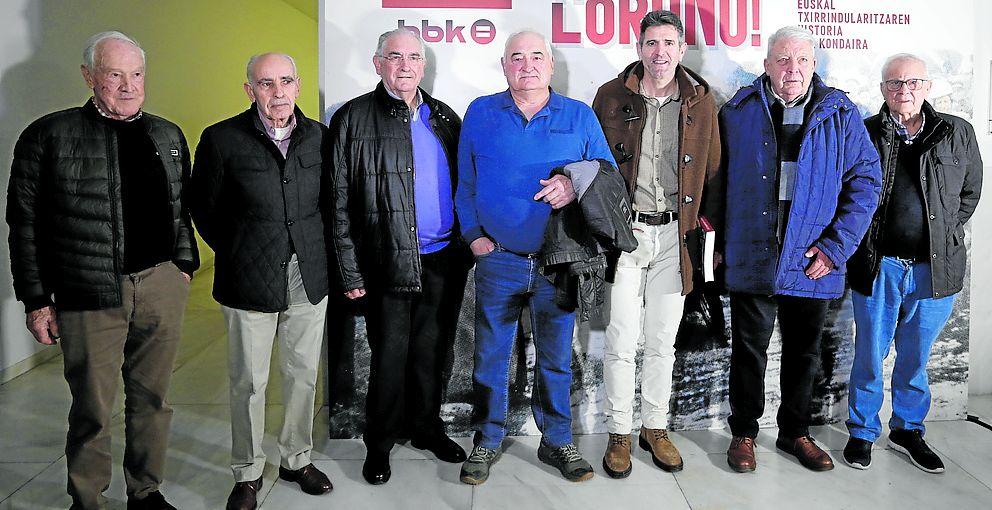 Carlos Echeverria, Pedro María Ugarte, José Manuel Sarasua, Fernando Sarasua, Abraham Olano, Emilio Mandaluniz y José Luis Núñez.