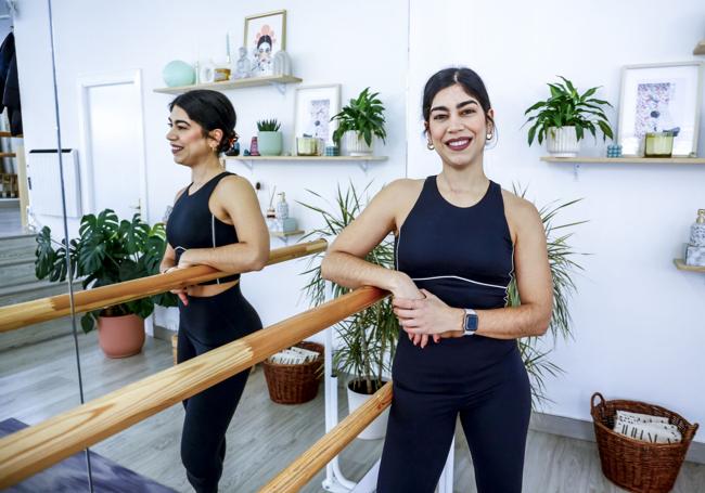 Jannire Maza, en su estudio de pilates de la calle San Antonio.