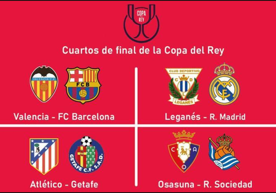 Unos cuartos de Copa sin superderbi ni clásico