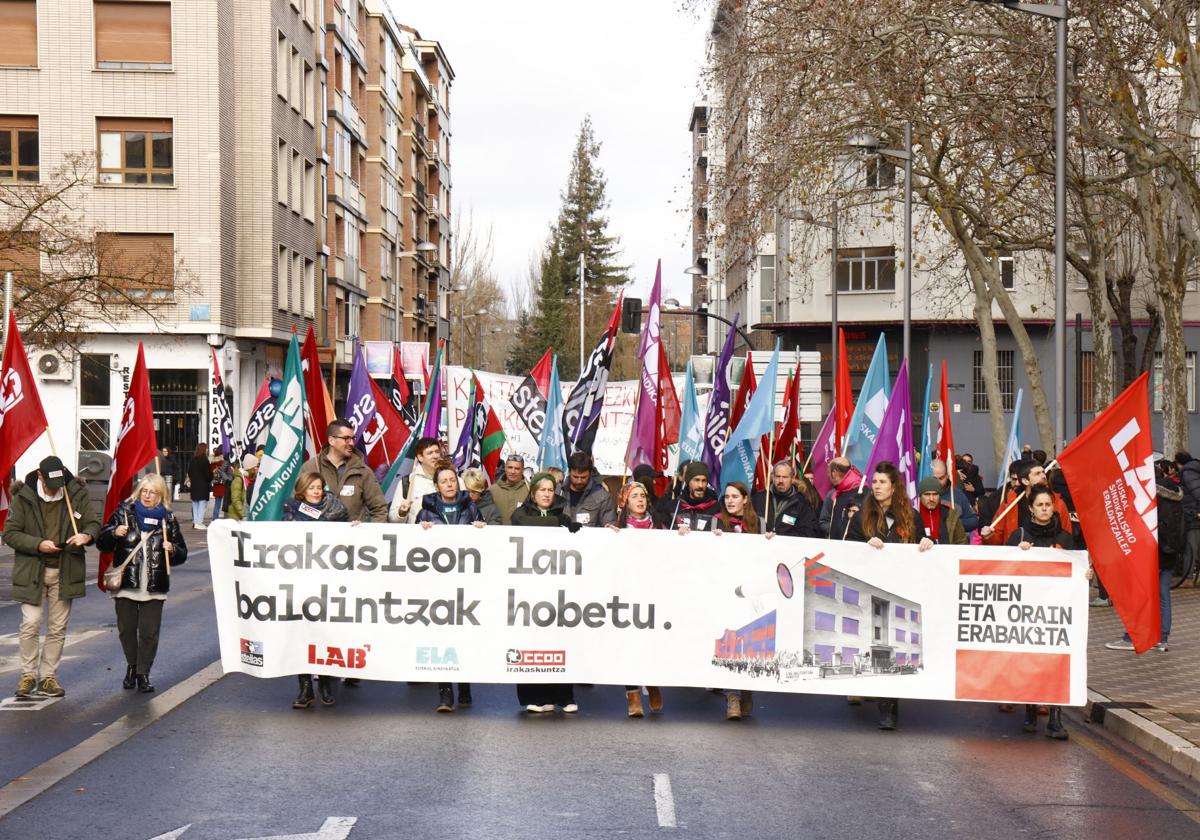 Manifestación este jueves por las calles de Vitoria.