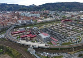 Vista aérea de la estación depuradora de Galindo.