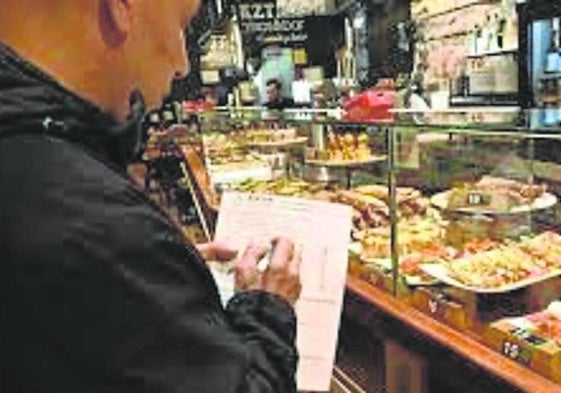 Quizá los clientes acaben pidiendo los pintxos con papel y boli.