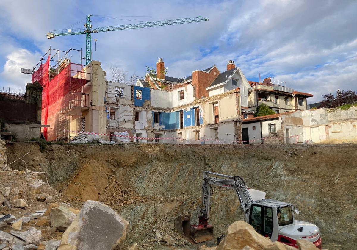 Vista del inmueble histórico del que se debían conservar tres de las cuatro paredes.