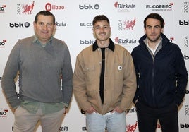 Joseba Núñez, Julen Huidrobro y Aritz Esteban.