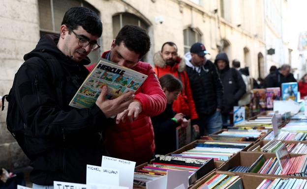 Un stand en las calles de Angulema.