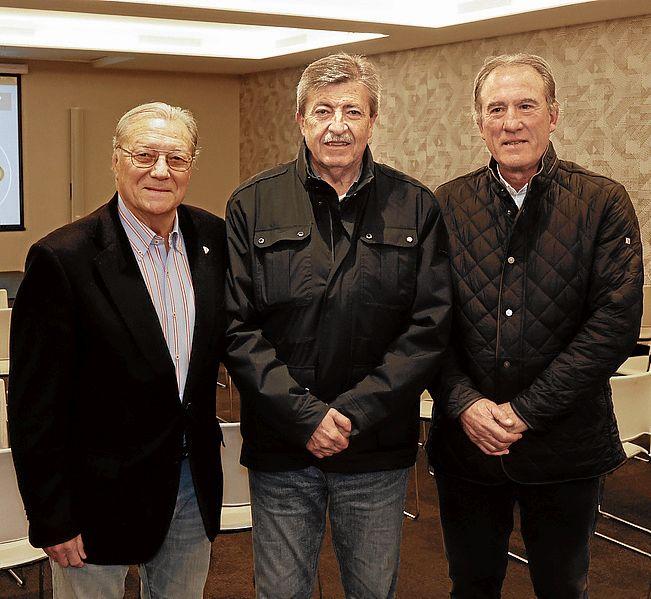 Manolo Delgado, Andrés Bermúdez y Andoni Goikoetxea.