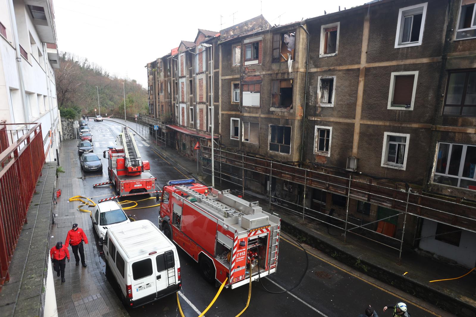 El día después del incendio de Basauri