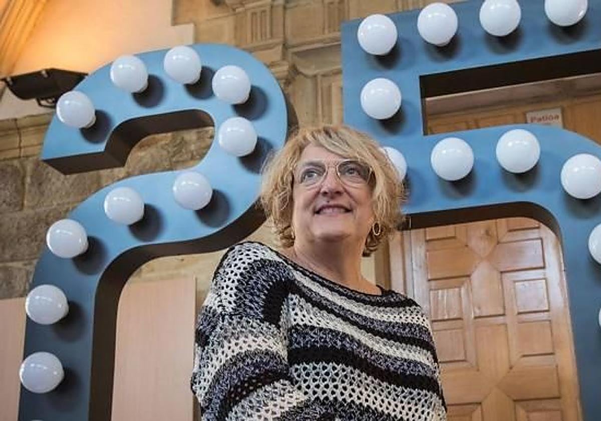 Arantza Arrazola posa en San Agustin Kultur Gunea, en el 25 aniversario del espacio.