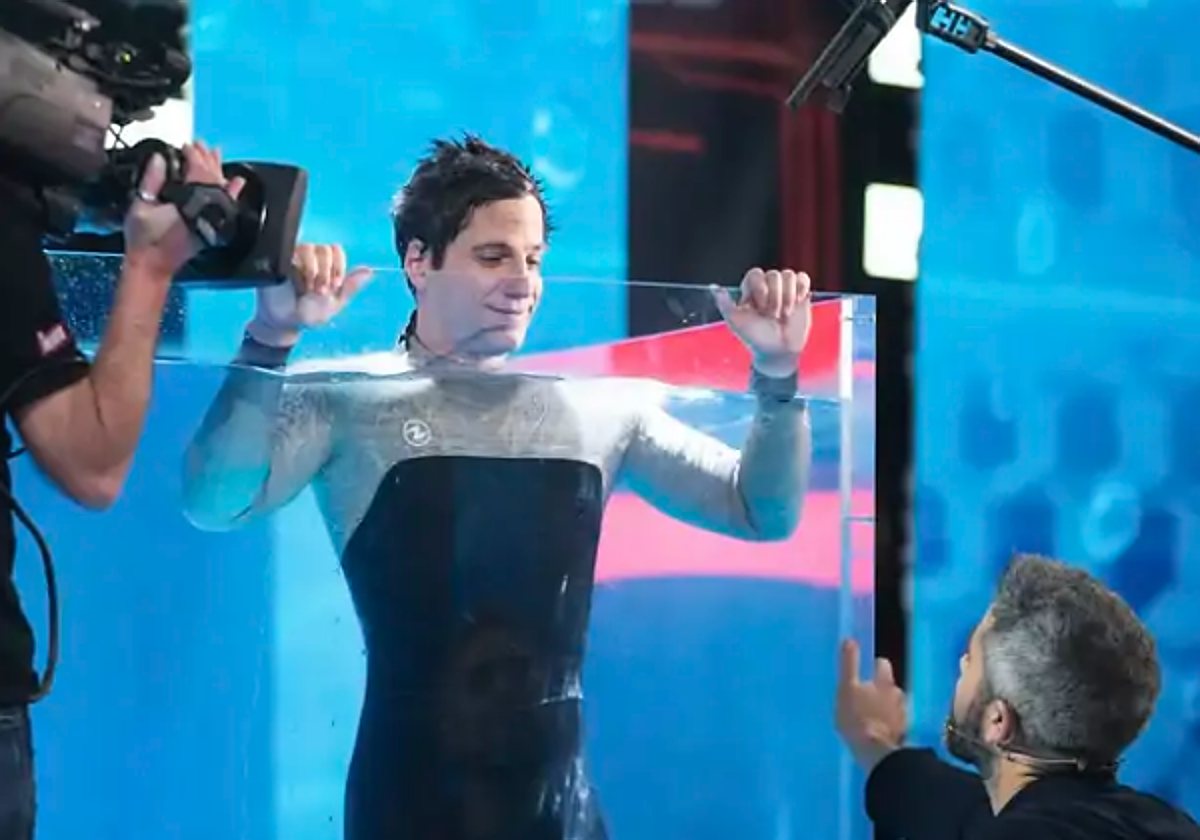 La agónica apnea de Gotzon Mantuliz, obligado a salir del agua en 'El Desafío': «Podía quedarse»