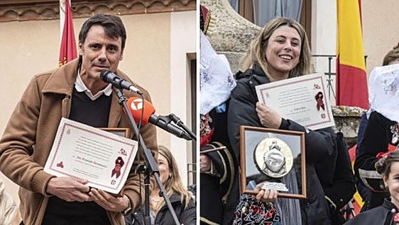 El homenaje de un antiguo pueblo de 500 vecinos de Segovia a Ion Aramendi y Valeria Ros