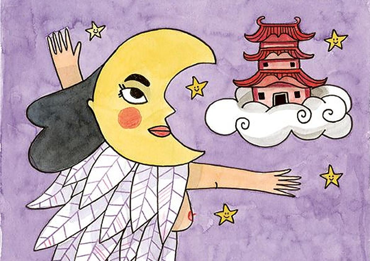 Imagen principal - Detalles sobre el zorro en la mitología japonesa; una 'hime' (princesa), protagonista del cuento 'El manto de plumas', y el 'Keukegen'.