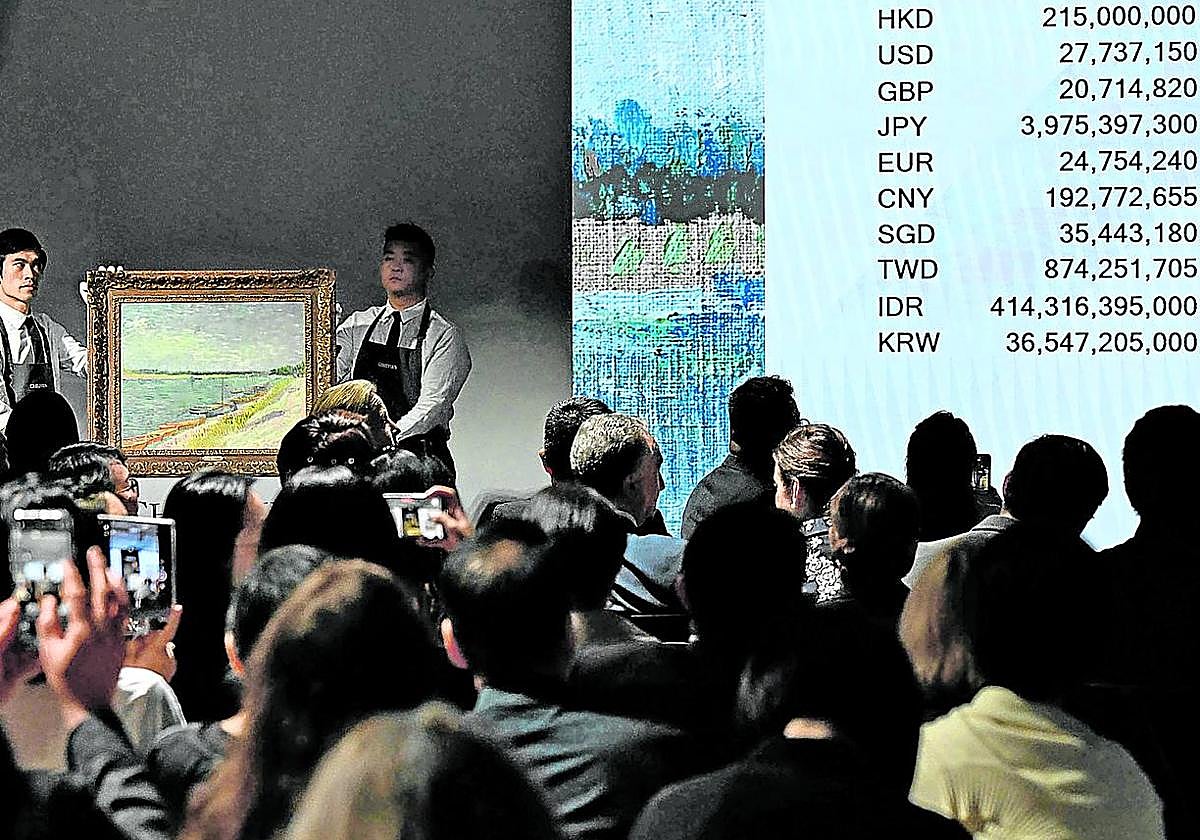 ¡Adjudicado! 'Barcos amarrados' (1887) de Van Gogh fue subastado en Christie's Hong Kong el pasado septiembre y se vendió por 27,7 millones de dólares.