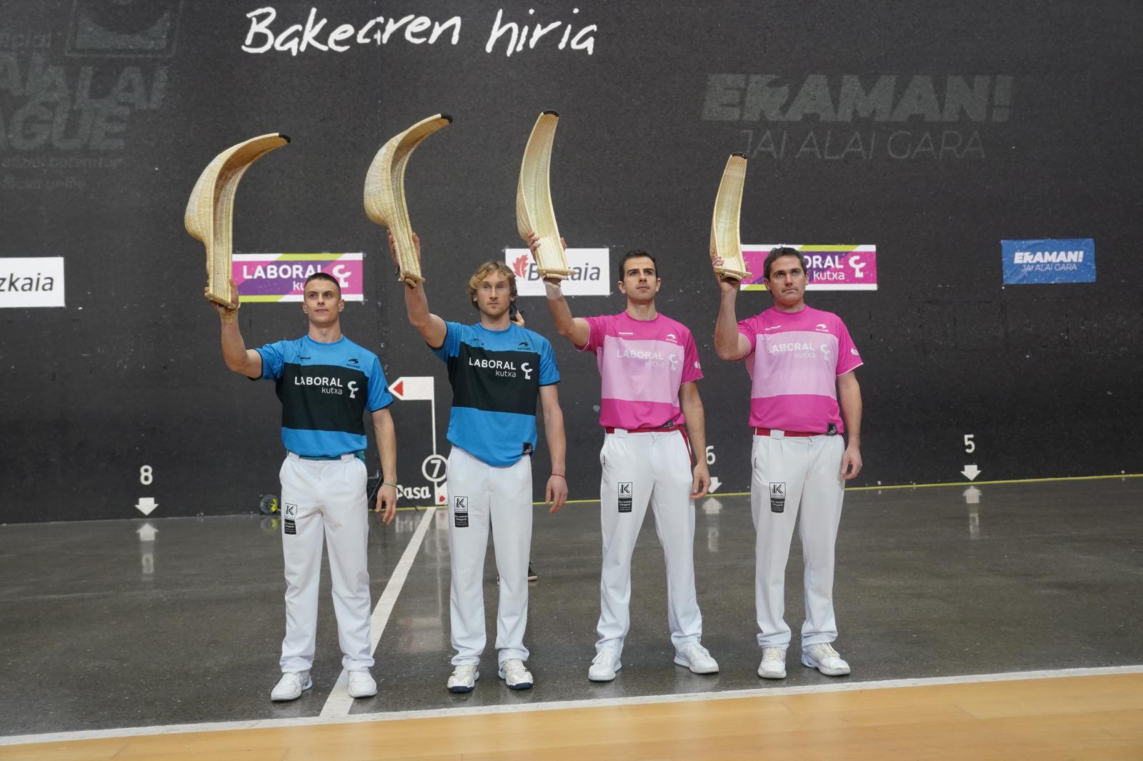 Erkiaga e Ibarluzea repiten título en el Winter Series de cesta punta