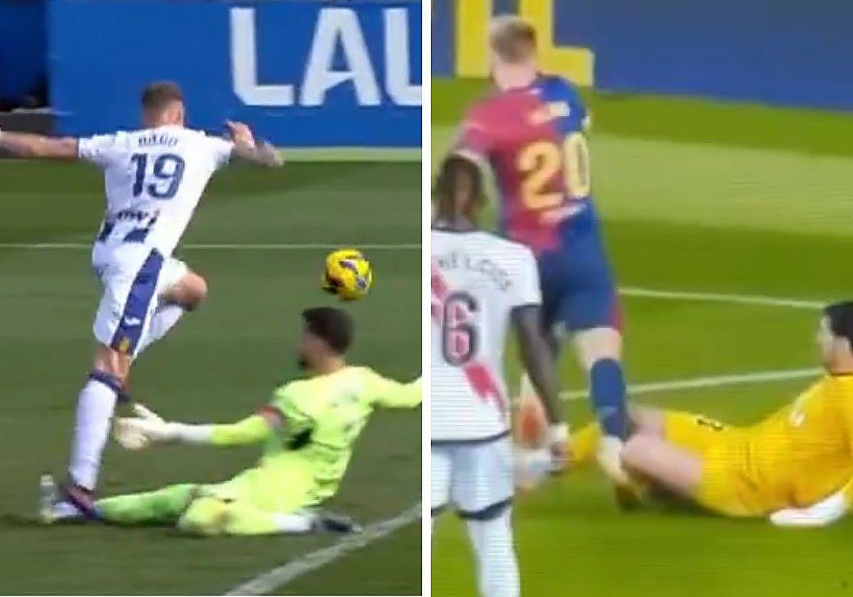 Los ejemplos de los «diferentes criterios arbitrales» que han castigado al Alavés