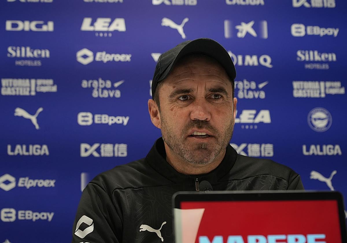 Coudet, en la previa ante el Espanyol.
